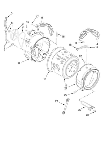 Tub And Basket Parts Diagram and Parts List for MHWE300VW10  Maytag Washer