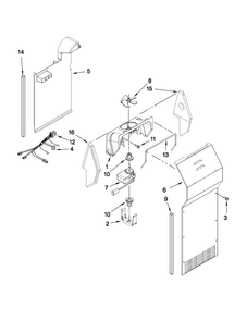 Air Flow Parts Diagram and Parts List for MSD2574VEM12  Maytag Refrigerator
