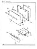 DOOR / DRAWER Diagram and Parts List for 3510PRV  Magic Chef Range