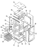 BODY Diagram and Parts List for 9524WPA  Magic Chef Wall Oven