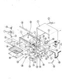 BASE & CAVITY (CM46D - 9P) Diagram and Parts List for 97F-4EXWM9  Magic Chef Microwave Oven Combo