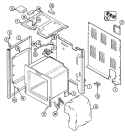 BODY Diagram and Parts List for 3842SRA  Magic Chef Range