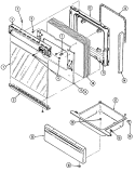 DOOR / DRAWER 3500SPx Diagram and Parts List for 3500SPA  Magic Chef Range