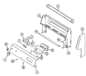 CONTROL PANEL (3842WRx) Diagram and Parts List for 3842WRV  Magic Chef Range