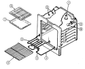 OVEN Diagram and Parts List for 3512WPA  Magic Chef Range