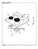 TOP ASSEMBLY Diagram and Parts List for 3524SRW  Magic Chef Range