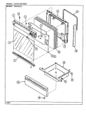 DOOR / DRAWER Diagram and Parts List for 3524SRA  Magic Chef Range