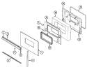 DOOR (SERIES 01) Diagram and Parts List for 5651XUS  Magic Chef Range