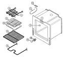 OVEN Diagram and Parts List for 5651XUS  Magic Chef Range
