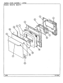 DOOR ASSEMBLY - UPPER Diagram and Parts List for 9854XPB  Magic Chef Wall Oven