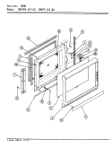 DOOR PARTS (CM47F - 14T - 02) Diagram and Parts List for 59FN-5TVWM  Magic Chef Microwave Oven Combo