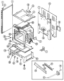 BODY Diagram and Parts List for 3542XRW  Magic Chef Range