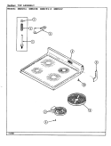 TOP ASSEMBLY Diagram and Parts List for 3888VRV-Z  Magic Chef Range