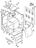 BODY Diagram and Parts List for 3865XRW  Magic Chef Range