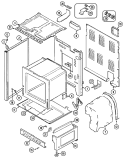 BODY Diagram and Parts List for 3527XRA  Magic Chef Range