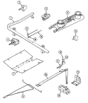GAS CONTROLS (3110PPx, 3110KPx) Diagram and Parts List for 3110PPW  Magic Chef Range