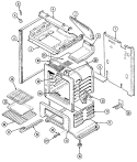 BODY / OVEN Diagram and Parts List for 3110KTA-K  Magic Chef Range