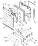 DOOR / DRAWER (D3120SRxLT) Diagram and Parts List for D3120SRALT  Maytag Range