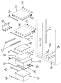 Part Location Diagram of 66636-141 Whirlpool USE WPL 61001451