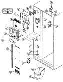 FREEZER COMPARTMENT Diagram and Parts List for GS22A8D3V  Admiral Refrigerator