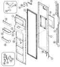 FREEZER DOOR Diagram and Parts List for GS22A8D3V  Admiral Refrigerator