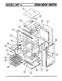 OVEN / BODY Diagram and Parts List for 96FA-4CX  Magic Chef Wall Oven