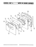 DOOR - UPPER Diagram and Parts List for 96FN-4CW  Magic Chef Wall Oven