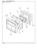 DOOR - UPPER (SER. 1 - 10) Diagram and Parts List for 96FA-4CX  Magic Chef Wall Oven