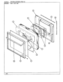 DOOR - LOWER (SER. 1 - 10) Diagram and Parts List for 96FA-4CX  Magic Chef Wall Oven