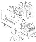 DOOR / DRAWER (3121XPx) Diagram and Parts List for 3121XPW  Magic Chef Range