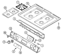 TOP ASSEMBLY Diagram and Parts List for 7498VTV  Magic Chef Range