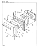 DOOR Diagram and Parts List for 59G-5TXW  Magic Chef Range