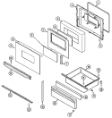 DOOR / DRAWER (3468XVB) Diagram and Parts List for 3468XVB  Magic Chef Range