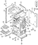 BODY / OVEN Diagram and Parts List for D3121WTWLT  Maytag Range