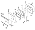 DOOR Diagram and Parts List for 5892VVV  Magic Chef Range