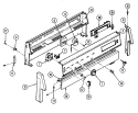 CONTROL PANEL Diagram and Parts List for 3527XPW  Magic Chef Range