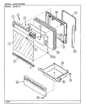DOOR / DRAWER (3524SP) Diagram and Parts List for 3524SPW  Magic Chef Range