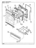 DOOR / DRAWER (3527XPx) Diagram and Parts List for 3527XPW  Magic Chef Range