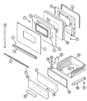 DOOR / DRAWER Diagram and Parts List for 3127XTW  Magic Chef Range