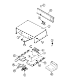 Part Location Diagram of 3804F111-51 Whirlpool RETAINER, TOP INSULATION