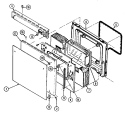 DOOR Diagram and Parts List for A9495XRB  Admiral Microwave Oven Combo