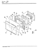 DOOR Diagram and Parts List for 38JN-2CXW-ON  Magic Chef Range