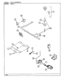 GAS CONTROLS Diagram and Parts List for 31MA-23KX-ON  Magic Chef Range