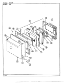 DOOR Diagram and Parts List for 99FN-4EVW  Magic Chef Wall Oven