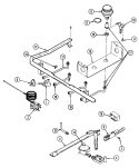 GAS CONTROLS (G3267XRA, G3267XRW) Diagram and Parts List for G3267XRA  Maytag Range
