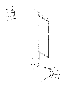Refrigerator Door Hinge And Trim Parts Diagram and Parts List for 2599A-P1190419WL  Amana Refrigerator