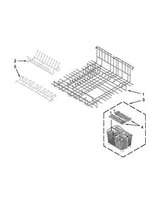 Upper And Lower Dishrack Parts Diagram and Parts List for MDD8000AWS2  Maytag Dishwasher