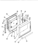 DOOR PARTS (CM46FN - 14T - 02) Diagram and Parts List for 77JN-5EVWM  Magic Chef Microwave Oven Combo