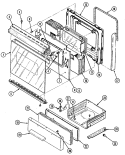 DOOR / DRAWER Diagram and Parts List for G3267XRA-M  Maytag Range