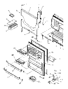 Refrigerator Door Diagram and Parts List for TA18S2W-P1194503WW  Amana Refrigerator
